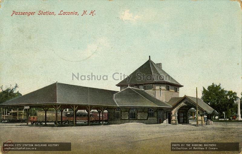 Postcard: Passenger Station, Laconia, New Hampshire